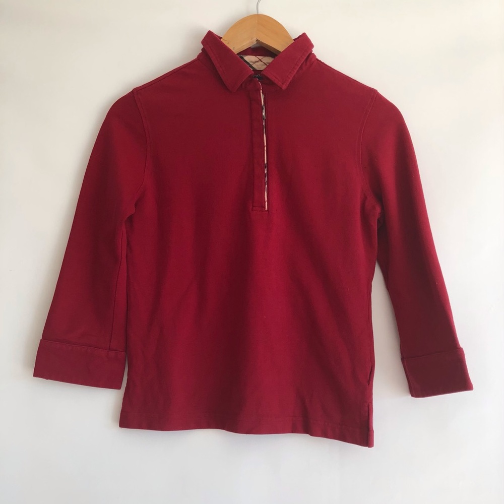 Kids Red Burberry Shirt